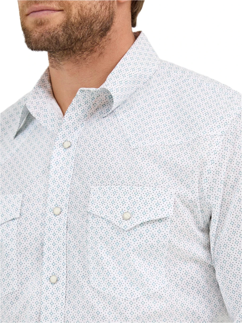 WRANGLER Shirts Wrangler Men's Advanced Comfort Long Sleeve Two Pocket Western Snap Shirt 112359571