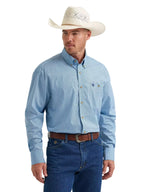 WRANGLER Shirts Wrangler Men's Baby Blue Cross George Strait Button Down Shirt 112374582