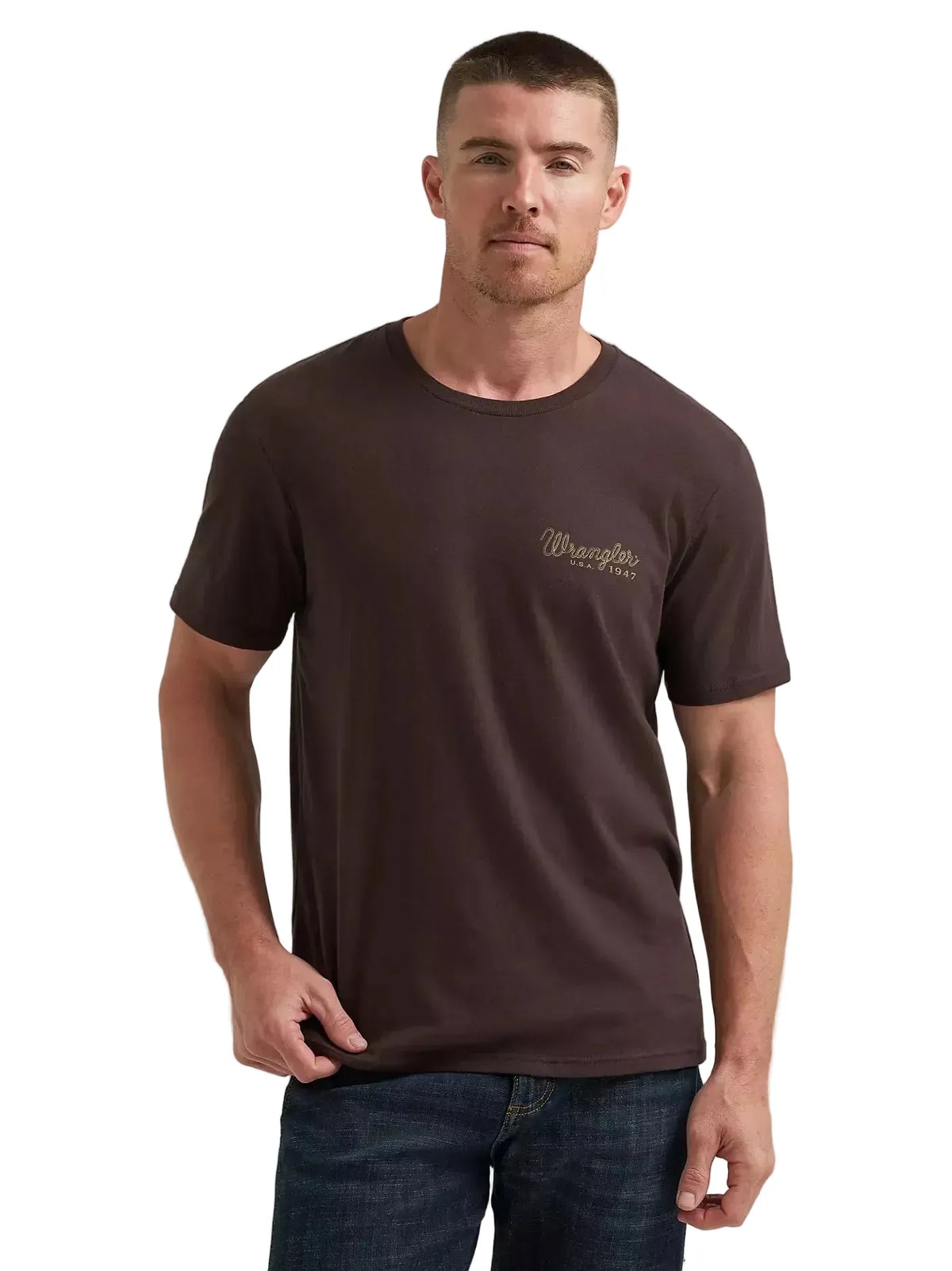 WRANGLER Shirts Wrangler Men's Black Coffee Rodeo Wrestling Team T-Shirt 112380267