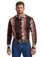 WRANGLER Shirts Wrangler Men's Black Fire Checotah Long Sleeve Western Shirt 112367723