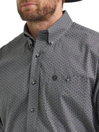 WRANGLER Shirts Wrangler Men's Black Navy Hourglass George Strait Button Down Shirt 112369598