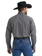 WRANGLER Shirts Wrangler Men's Black Navy Hourglass George Strait Button Down Shirt 112369598