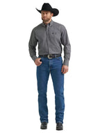 WRANGLER Shirts Wrangler Men's Black Navy Hourglass George Strait Button Down Shirt 112369598