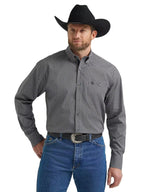 WRANGLER Shirts Wrangler Men's Black Navy Hourglass George Strait Button Down Shirt 112369598