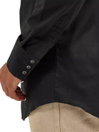 WRANGLER Shirts Wrangler Men's Black Western Long Sleeve Snap Shirt 1071105BK