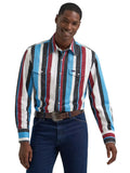 WRANGLER Shirts Wrangler Men's Blue Raspberry Vintage Inspired Brushopper Western Shirt 112374804