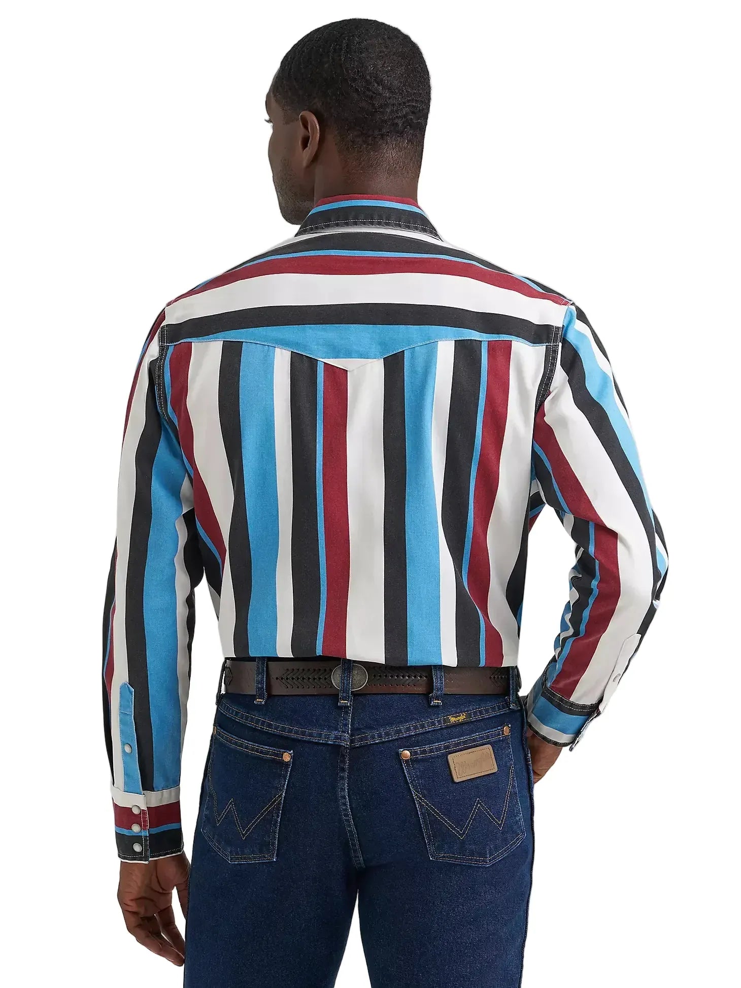 WRANGLER Shirts Wrangler Men's Blue Raspberry Vintage Inspired Brushopper Western Shirt 112374804