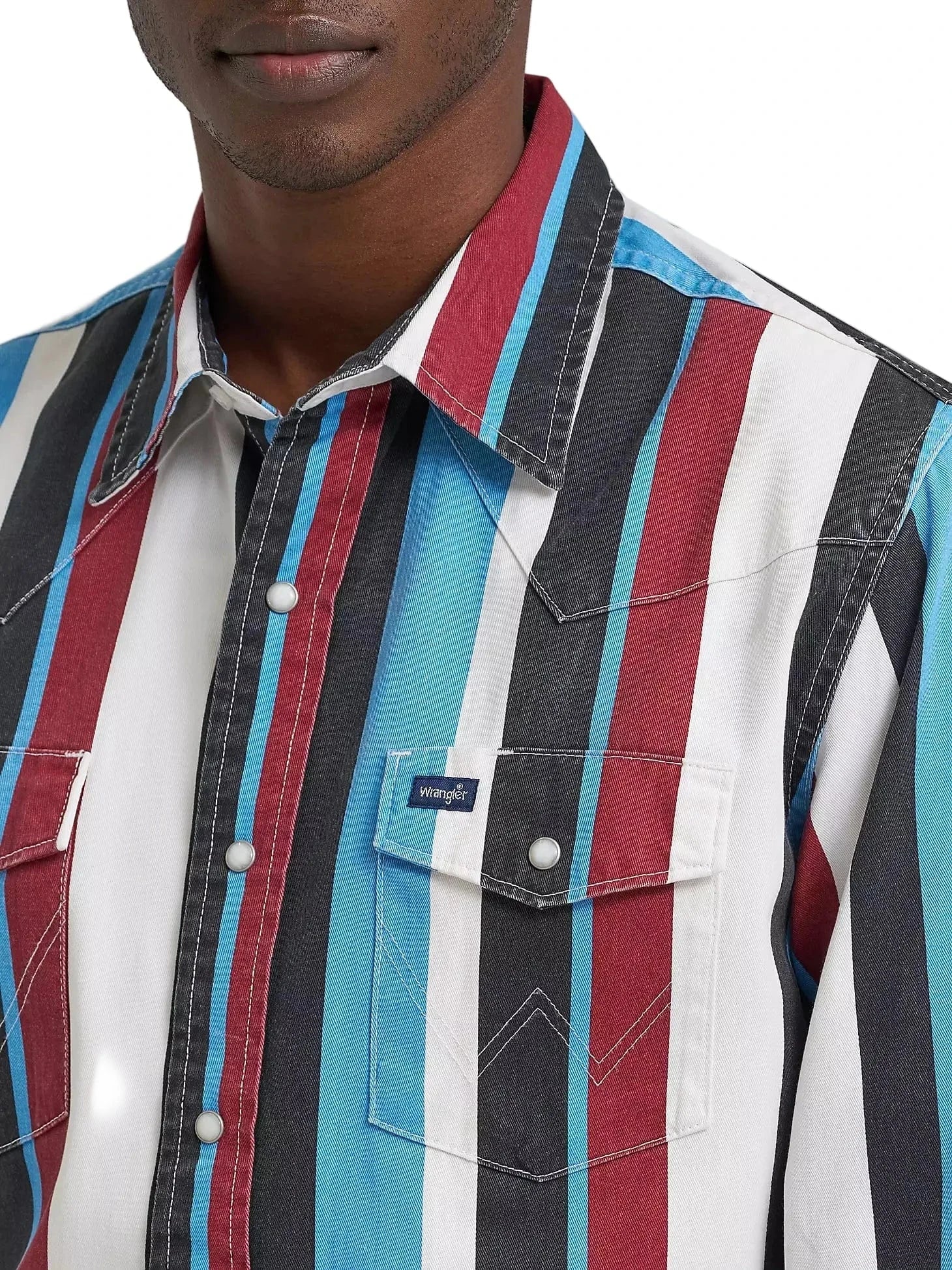 WRANGLER Shirts Wrangler Men's Blue Raspberry Vintage Inspired Brushopper Western Shirt 112374804