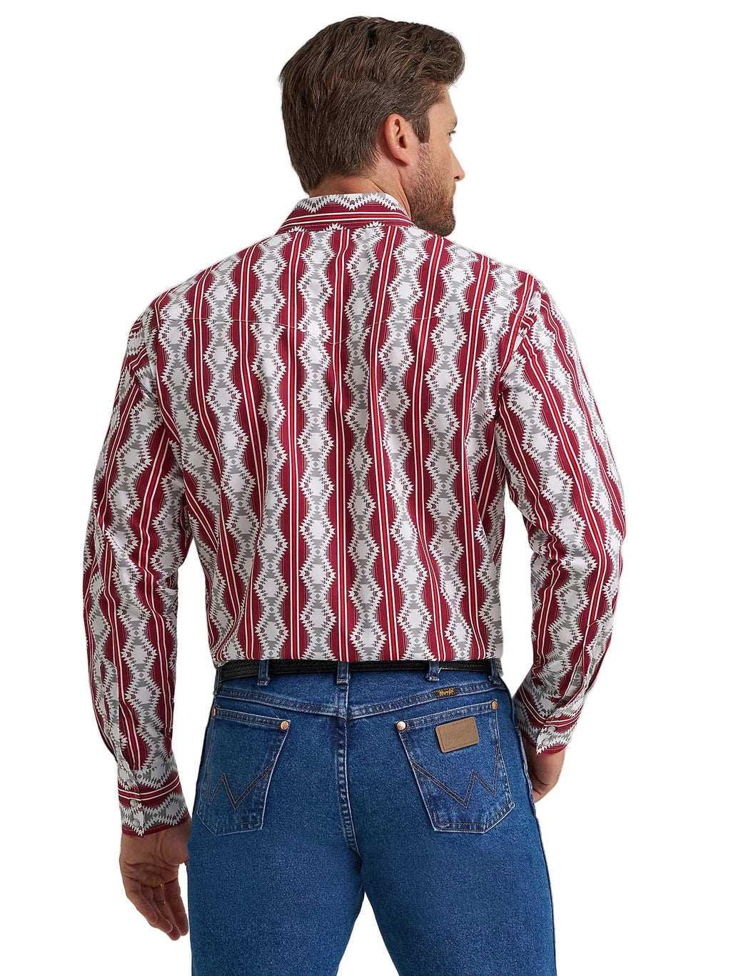 WRANGLER Shirts Wrangler Men's Burgundy Shadow Checotah Western Shirt 112367722