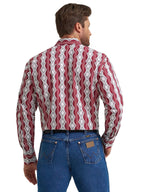 WRANGLER Shirts Wrangler Men's Burgundy Shadow Checotah Western Shirt 112367722