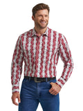 WRANGLER Shirts Wrangler Men's Burgundy Shadow Checotah Western Shirt 112367722
