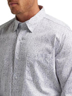 WRANGLER Shirts Wrangler Men's Charcoal Paisley Cody Johnson Button Down Shirt 112374476