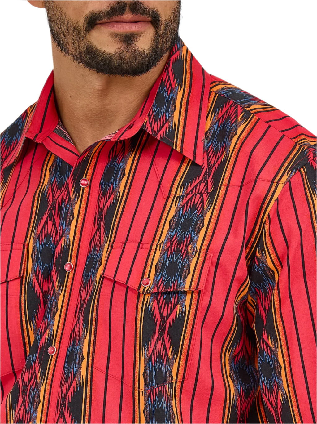 WRANGLER Shirts Wrangler Men's Checotah Amaranth Long Sleeve Western Snap Shirt 112365885