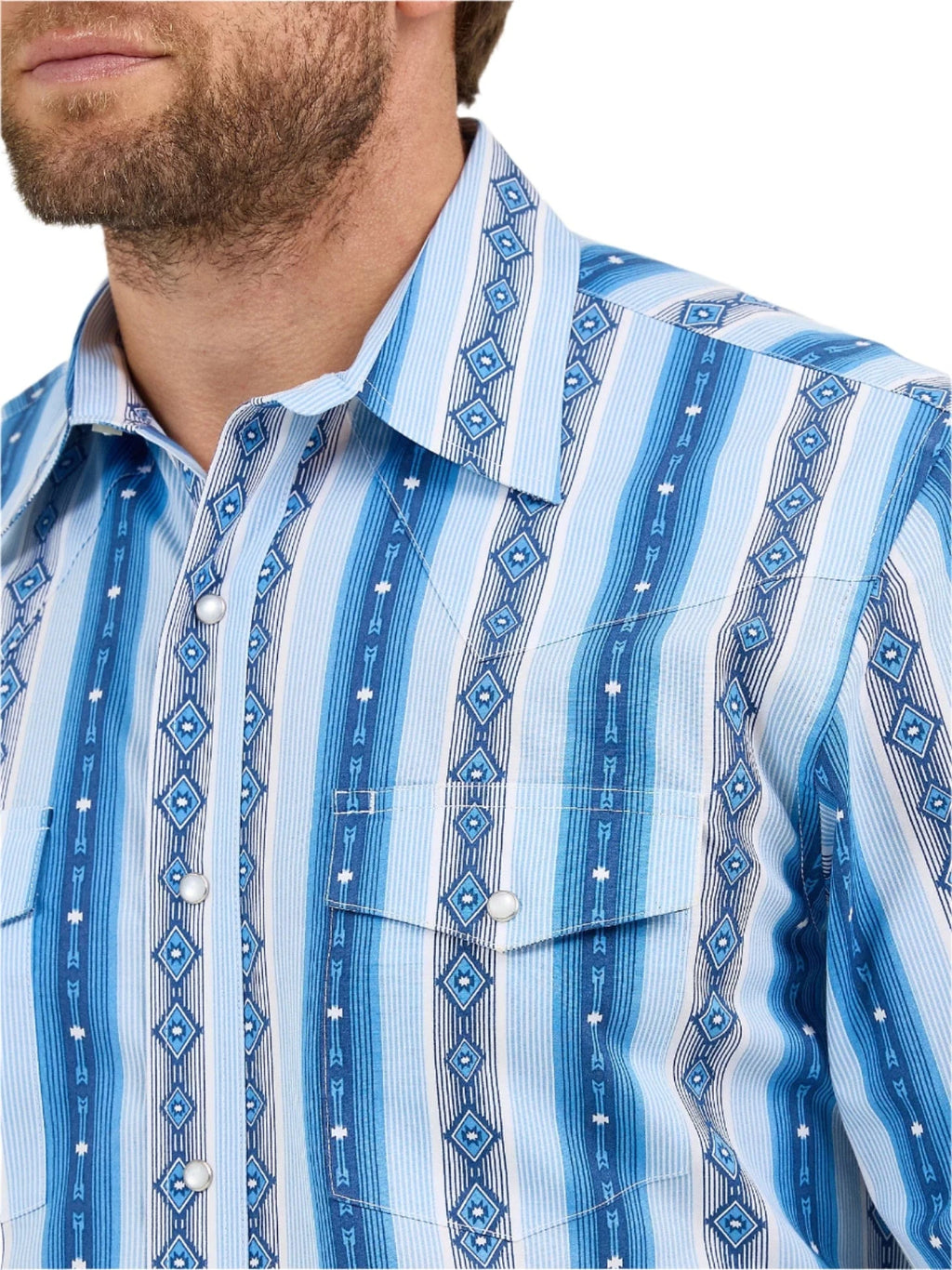 WRANGLER Shirts Wrangler Men's Checotah Long Sleeve Western Snap Printed Shirt 112359439