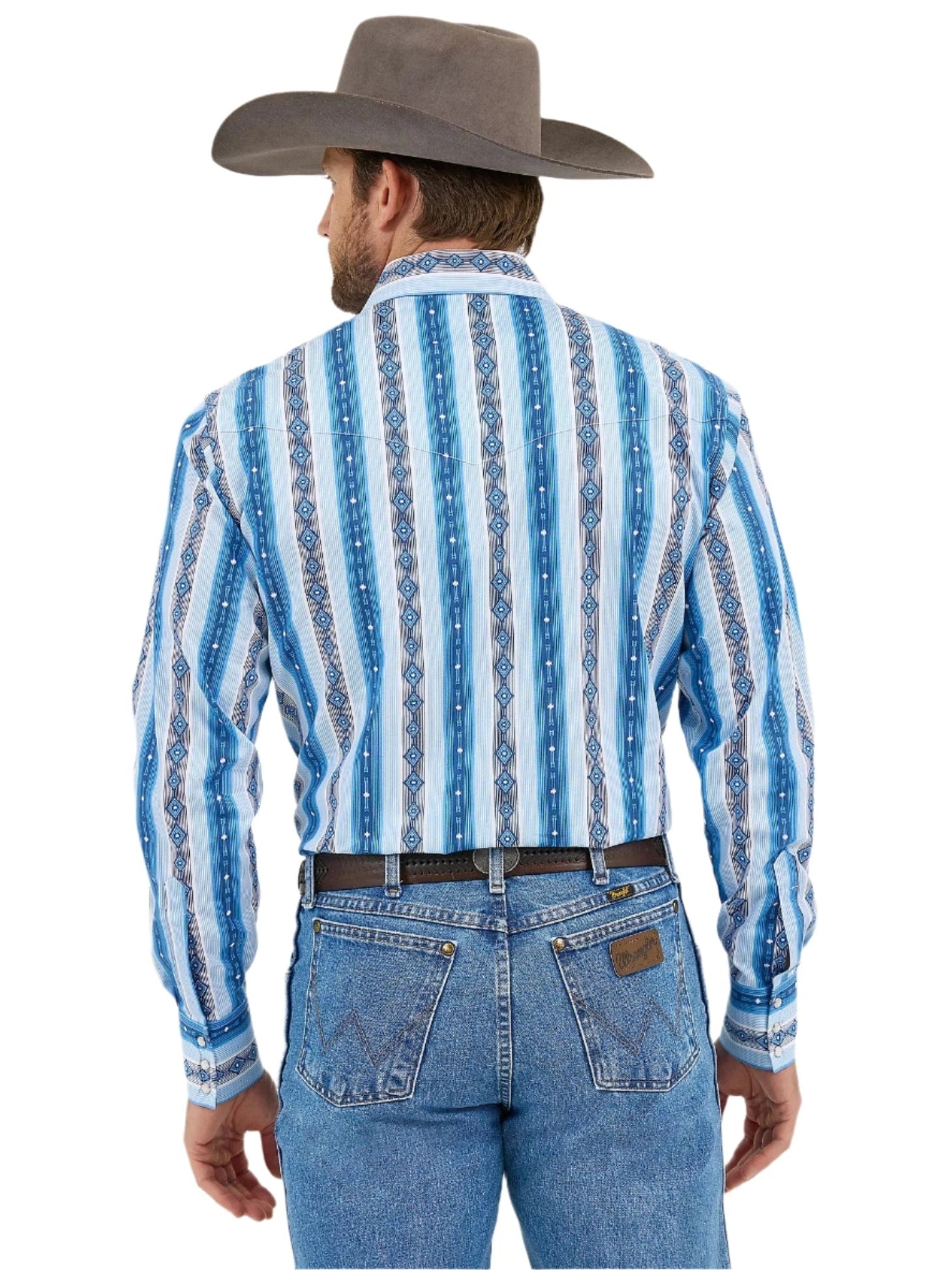 WRANGLER Shirts Wrangler Men's Checotah Long Sleeve Western Snap Printed Shirt 112359439