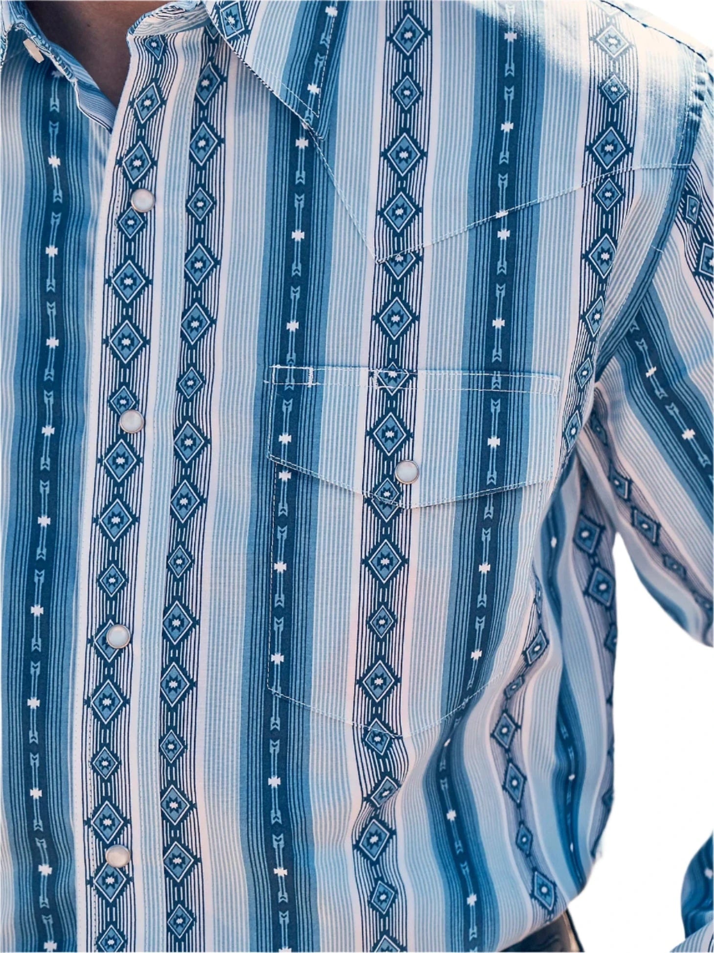 WRANGLER Shirts Wrangler Men's Checotah Long Sleeve Western Snap Printed Shirt 112359439