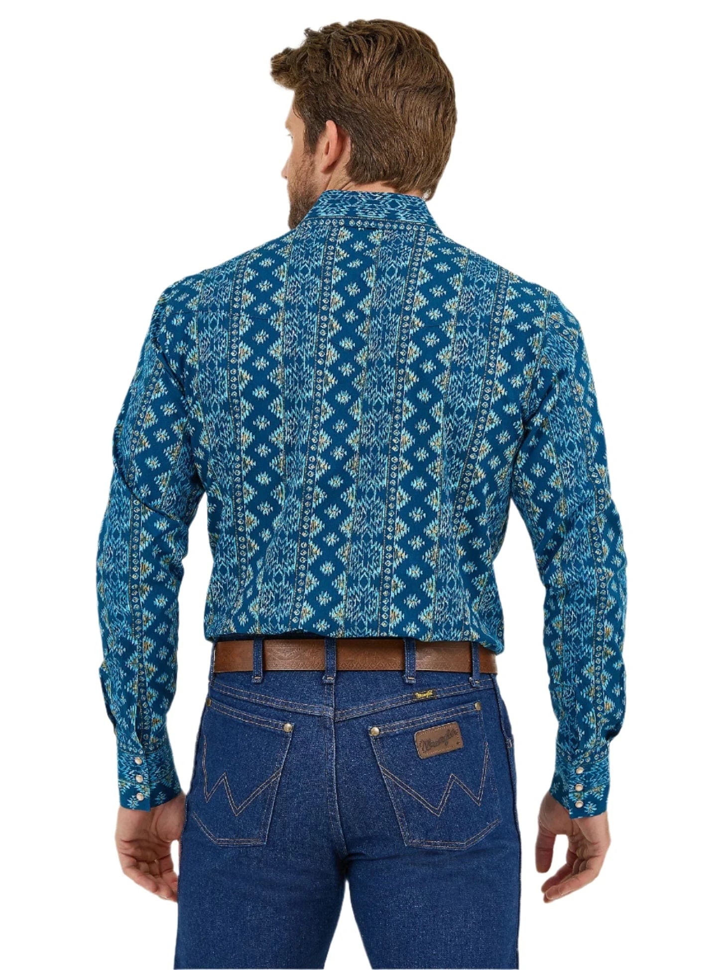 WRANGLER Shirts Wrangler Men's Checotah® Long Sleeve Western Snap Printed Shirt 112359440