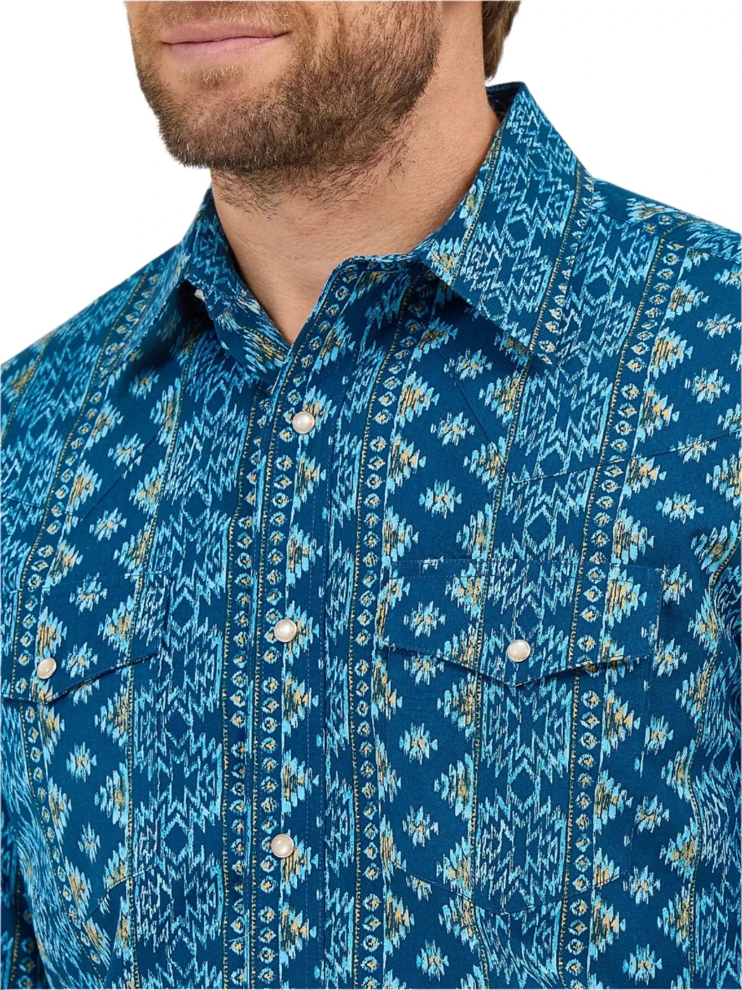 WRANGLER Shirts Wrangler Men's Checotah® Long Sleeve Western Snap Printed Shirt 112359440