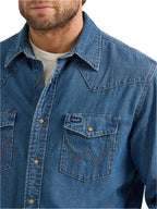 WRANGLER Shirts Wrangler Men's Classic Denim Western Snap Shirt 112361701