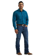 WRANGLER Shirts Wrangler Men's Concentric Square 20X Advanced Comfort Western Snap Shirt 112381476