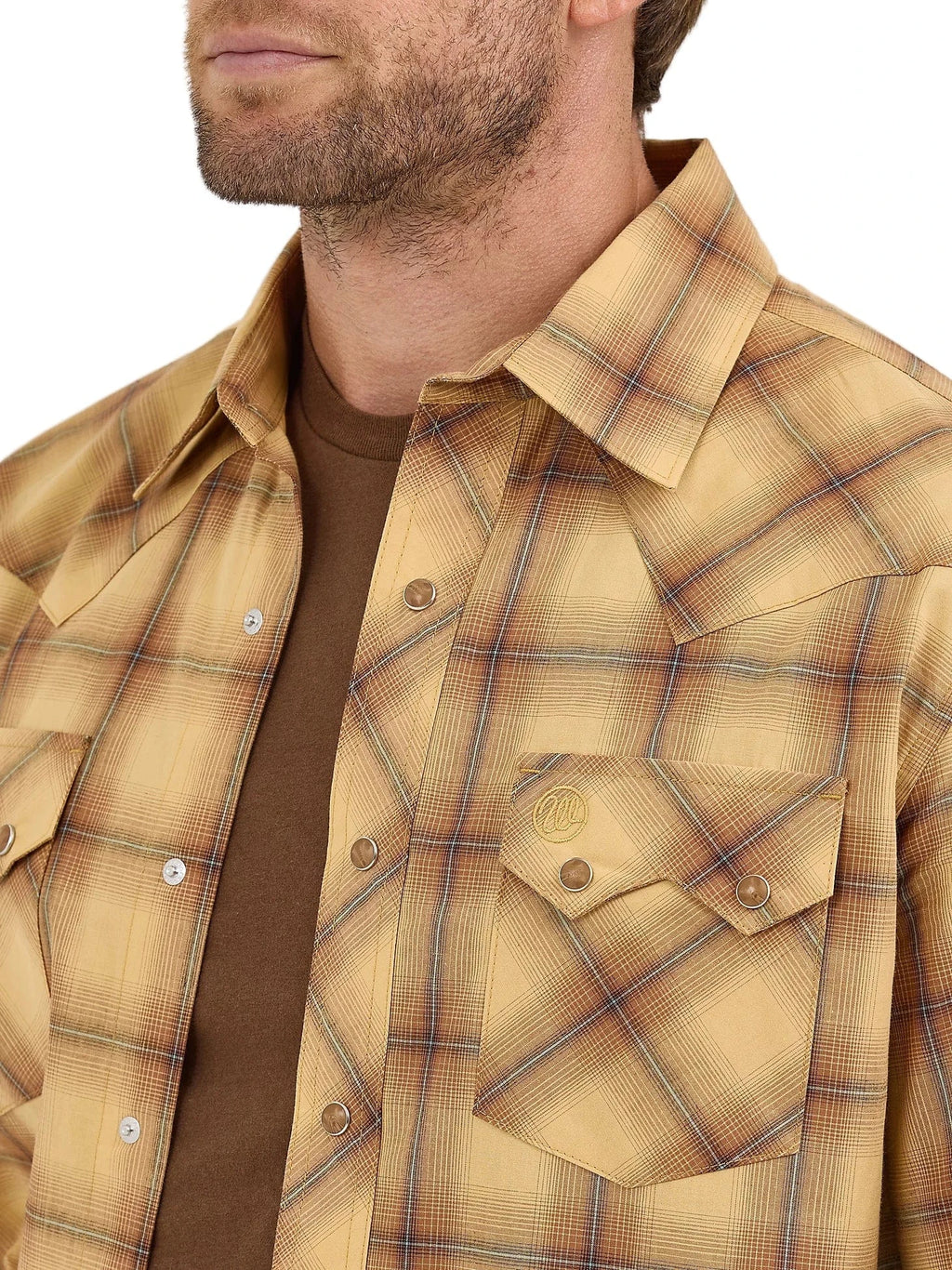 WRANGLER Shirts Wrangler Men's Curry Retro Sawtooth Snap Western Shirt 112368074