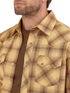 WRANGLER Shirts Wrangler Men's Curry Retro Sawtooth Snap Western Shirt 112368074