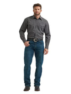 WRANGLER Shirts Wrangler Men's Dark Shadow Advanced Comfort Long Sleeve Western Shirt 112369492