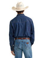WRANGLER Shirts Wrangler Men's Dark Wash Classic Denim Western Shirt 112361700