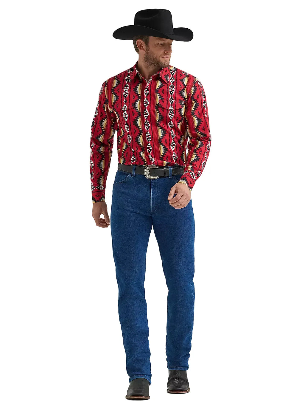 WRANGLER Shirts Wrangler Men's Firey Red Checotah Western Snap Shirt 112369430