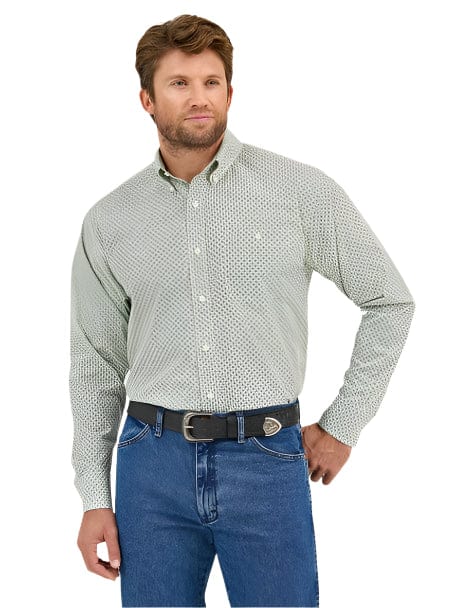 WRANGLER Shirts Wrangler Men's Geometric Print Long-Sleeve Western Shirt 112359455