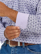 WRANGLER Shirts Wrangler Men's George Strait Amethyst Long Sleeve Button Down Western Shirt 112365401