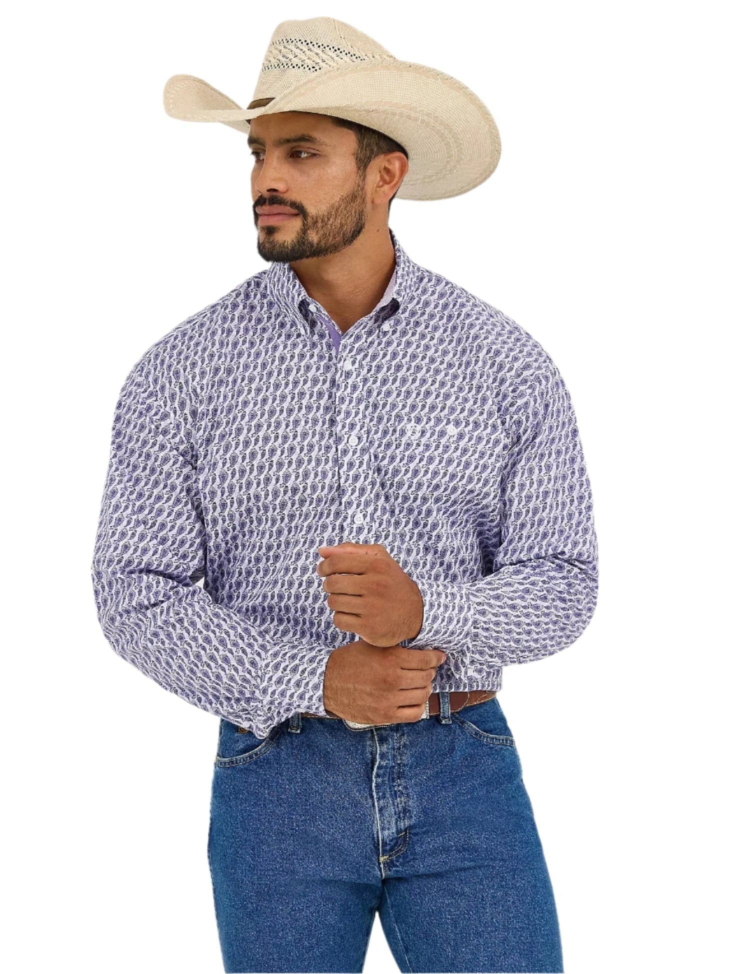 Wrangler Men's George Strait Button Down Western Shirt 112365401 – Russell's Western Wear, Inc