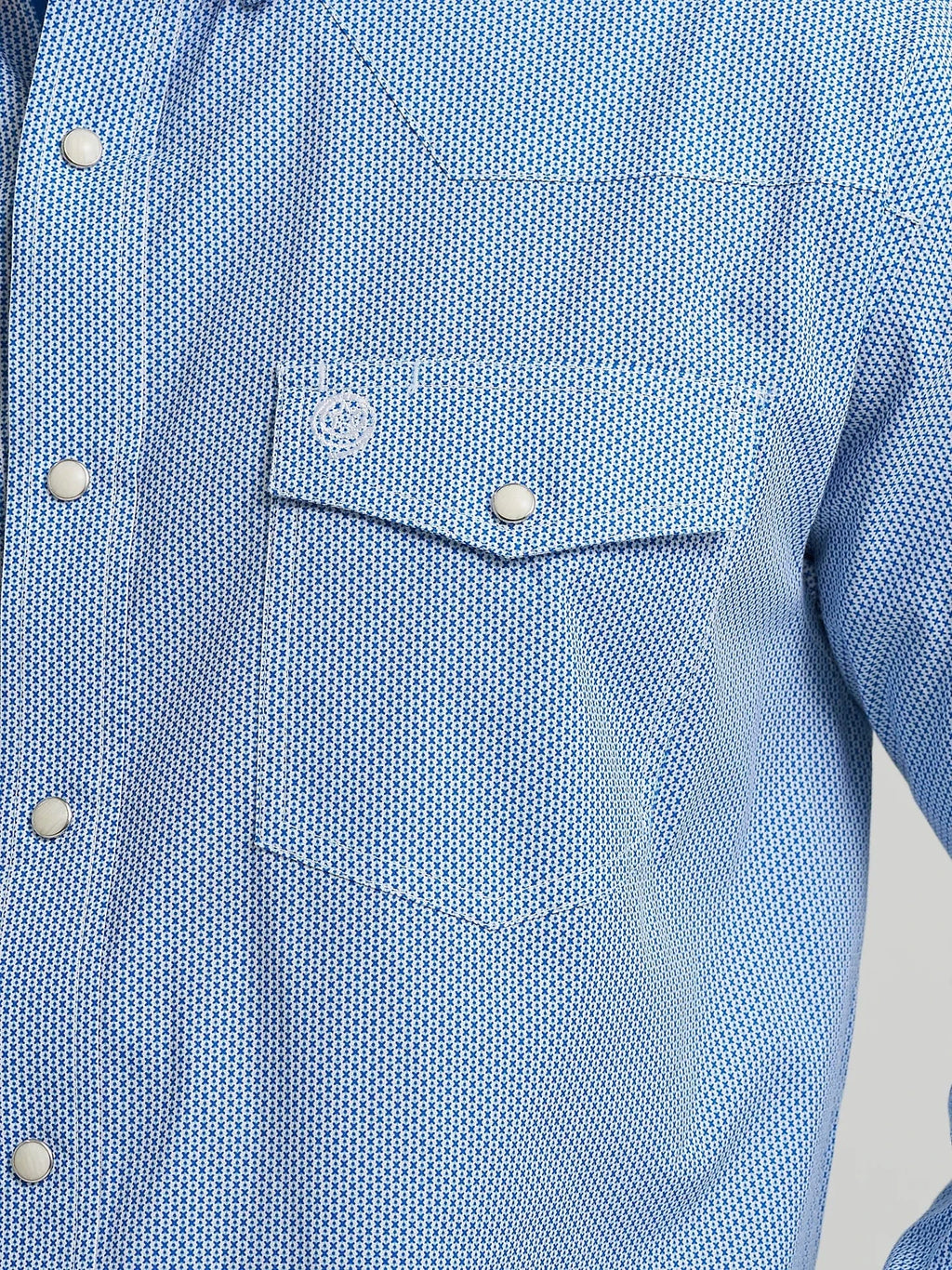 WRANGLER Shirts Wrangler Men's George Strait Atlantic Miniprint Long Sleeve Western Shirt 112368210