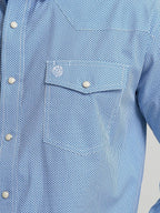 WRANGLER Shirts Wrangler Men's George Strait Atlantic Miniprint Long Sleeve Western Shirt 112368210