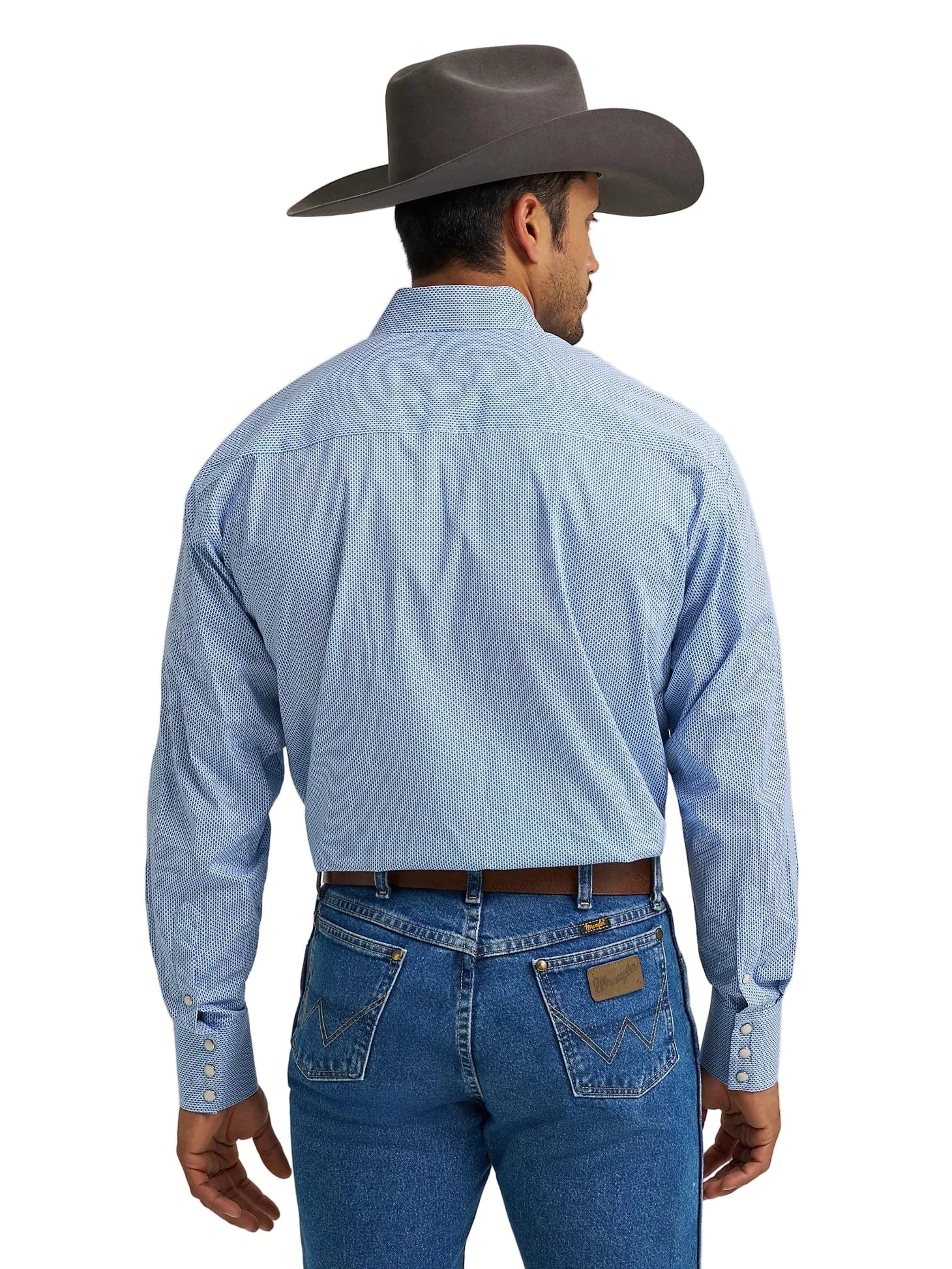 WRANGLER Shirts Wrangler Men's George Strait Atlantic Miniprint Long Sleeve Western Shirt 112368210