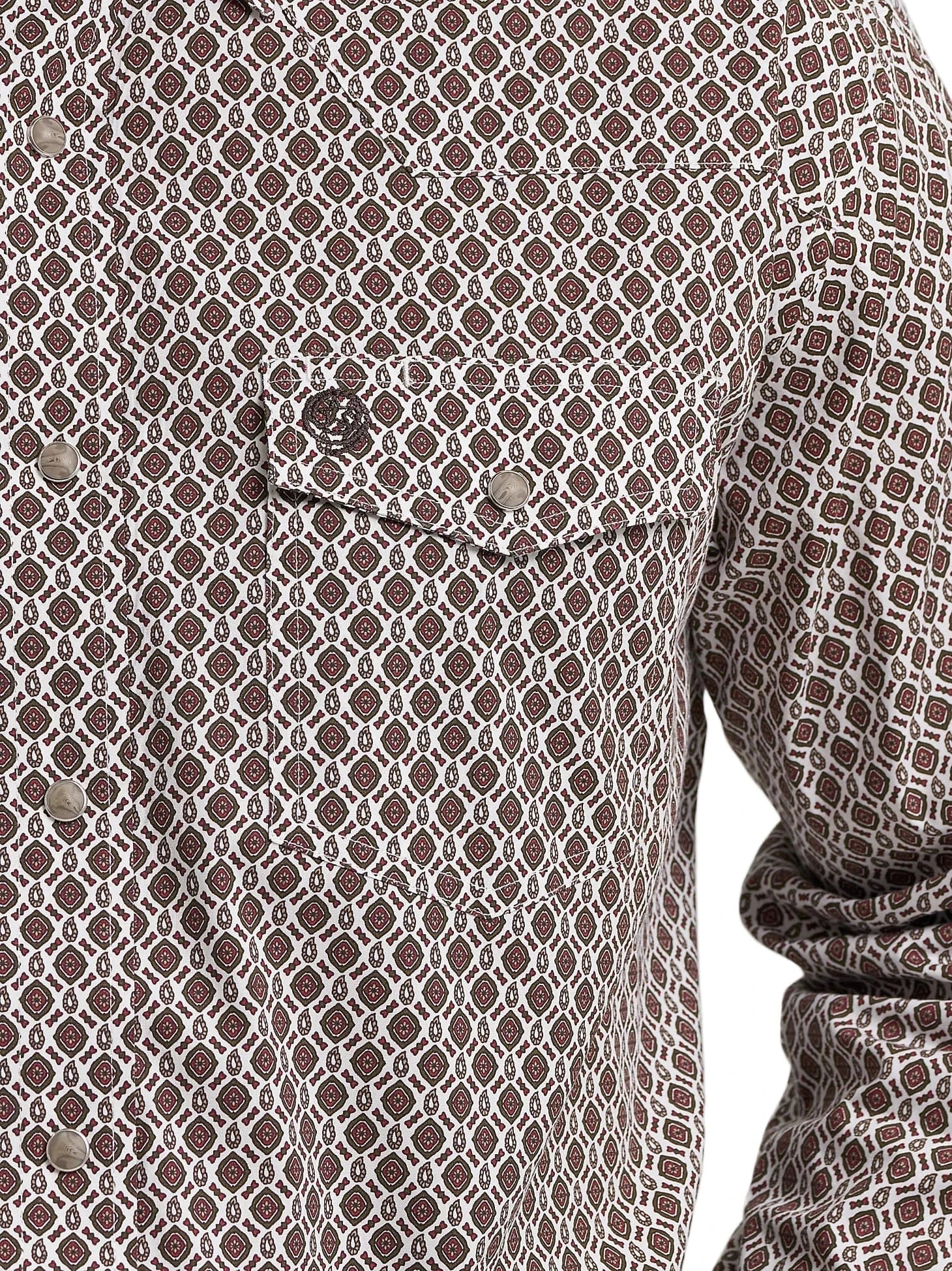 WRANGLER Shirts Wrangler Men's George Strait Coffee Splash Troubadour Western Shirt 112368211