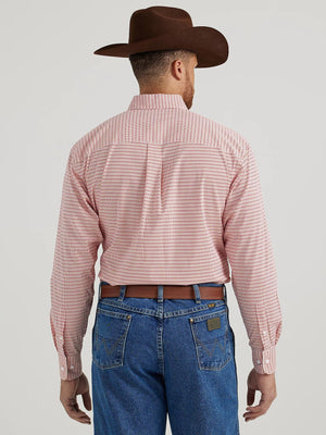 Wrangler Shirts Wrangler Men's George Strait Fiesta Red Diamond Long Sleeve Button Down Shirt 112346527