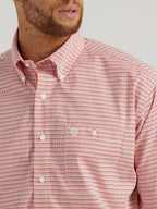 Wrangler Shirts Wrangler Men's George Strait Fiesta Red Diamond Long Sleeve Button Down Shirt 112346527