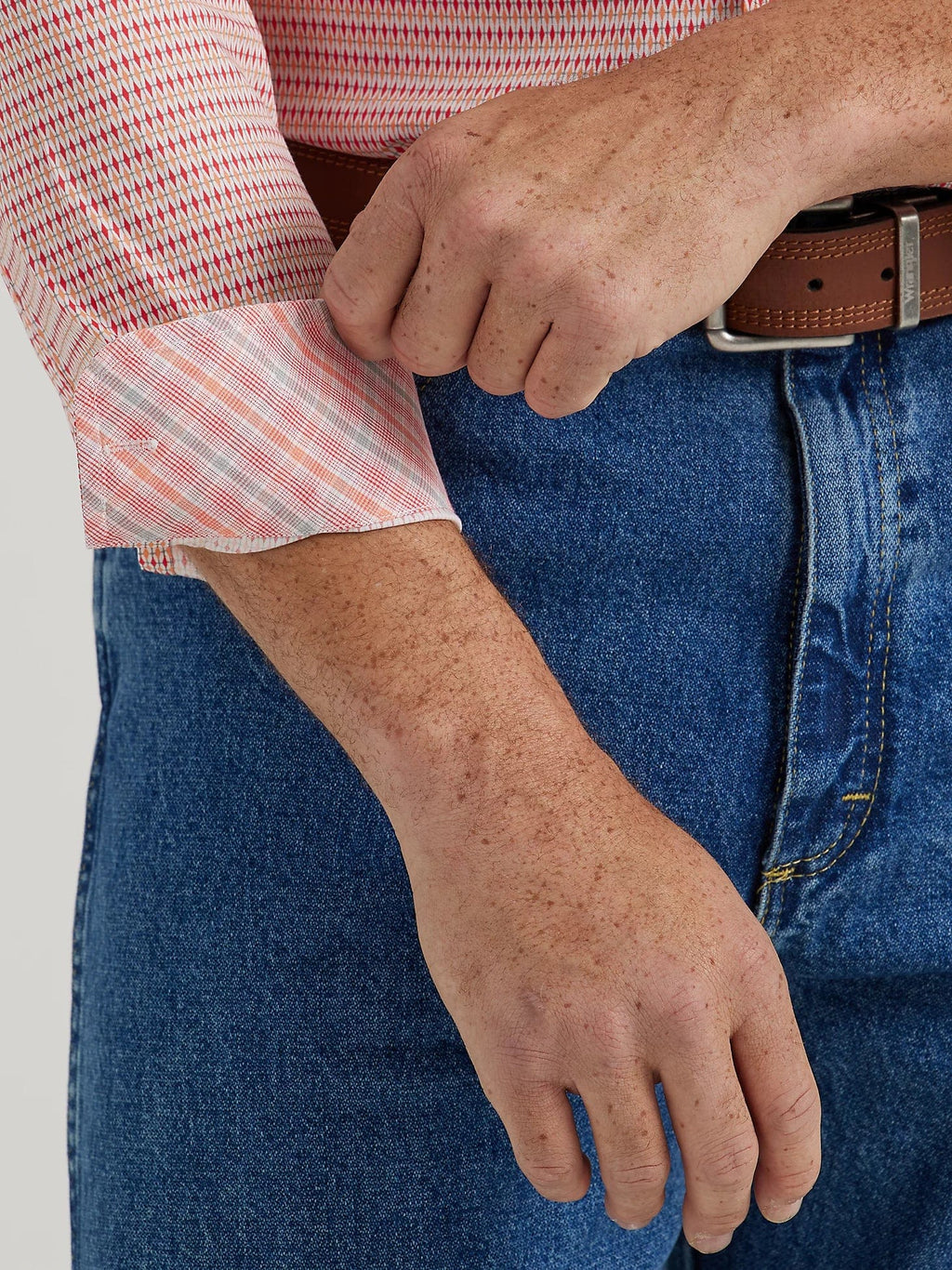 Wrangler Shirts Wrangler Men's George Strait Fiesta Red Diamond Long Sleeve Button Down Shirt 112346527