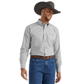 Wrangler Shirts Wrangler Men's George Strait Grey Hatches Long Sleeve Button Down Shirt 112344887