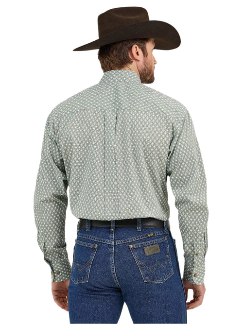 メル62392 Wrangler Men's George Strait Long Sleeve Button Down Shirt