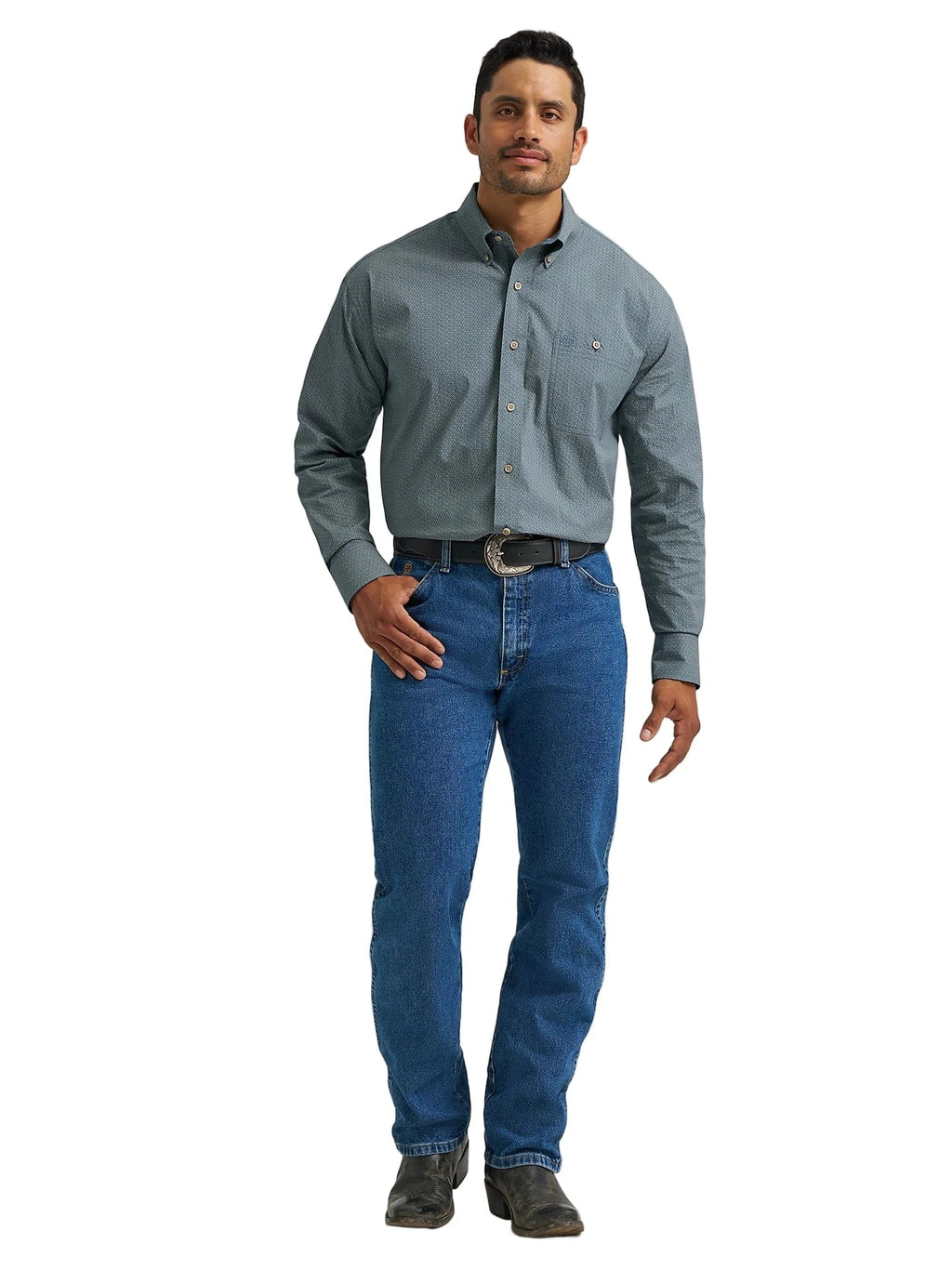 WRANGLER Shirts Wrangler Men's George Strait Mallard Geometric Western Shirt 112368204