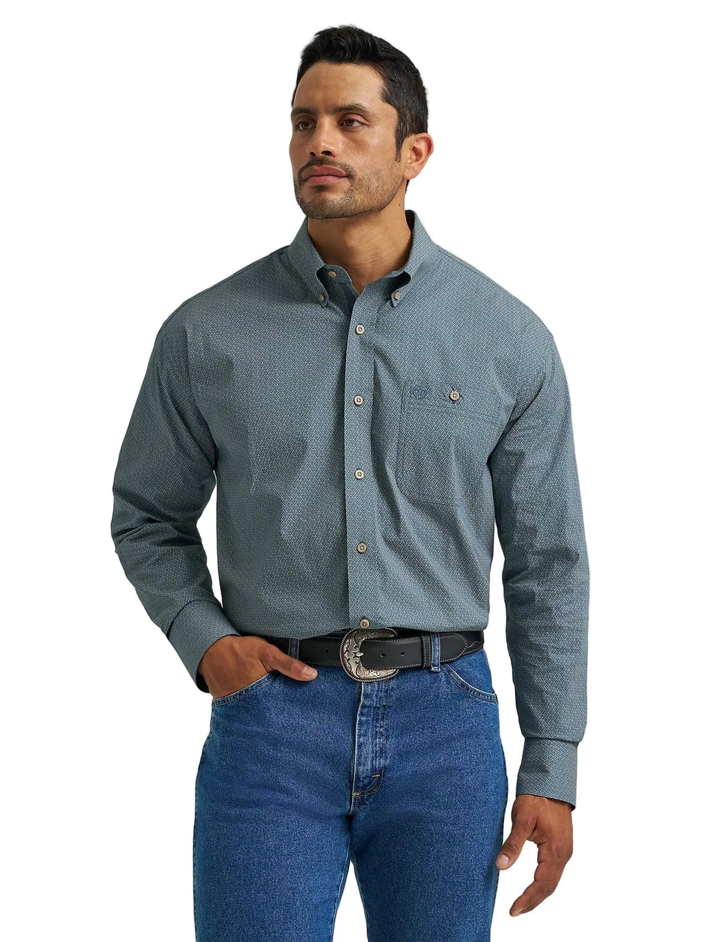 WRANGLER Shirts Wrangler Men's George Strait Mallard Geometric Western Shirt 112368204
