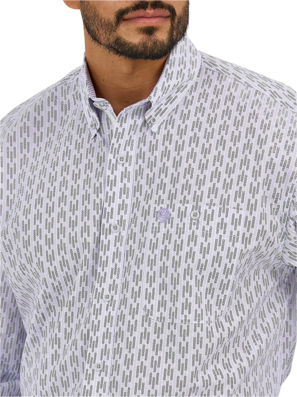 WRANGLER Shirts Wrangler Men's George Strait Purple Long Sleeve Button Down Western Shirt 112365400
