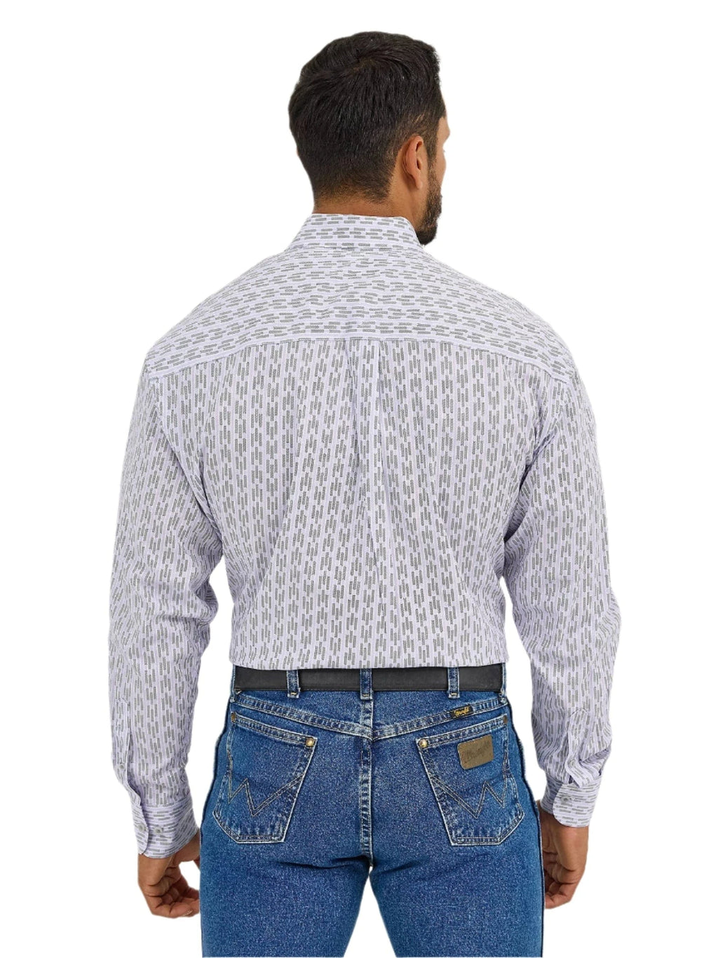WRANGLER Shirts Wrangler Men's George Strait Purple Long Sleeve Button Down Western Shirt 112365400