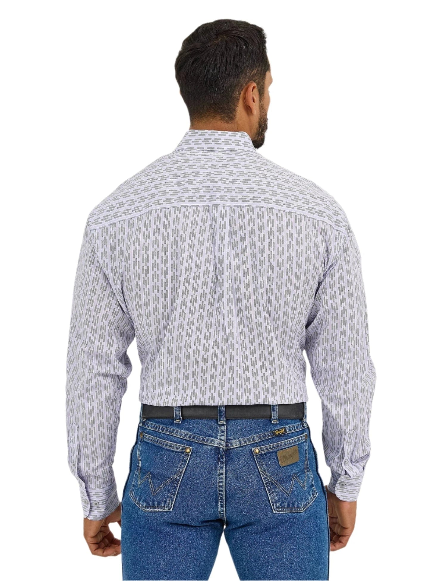 WRANGLER Shirts Wrangler Men's George Strait Purple Long Sleeve Button Down Western Shirt 112365400