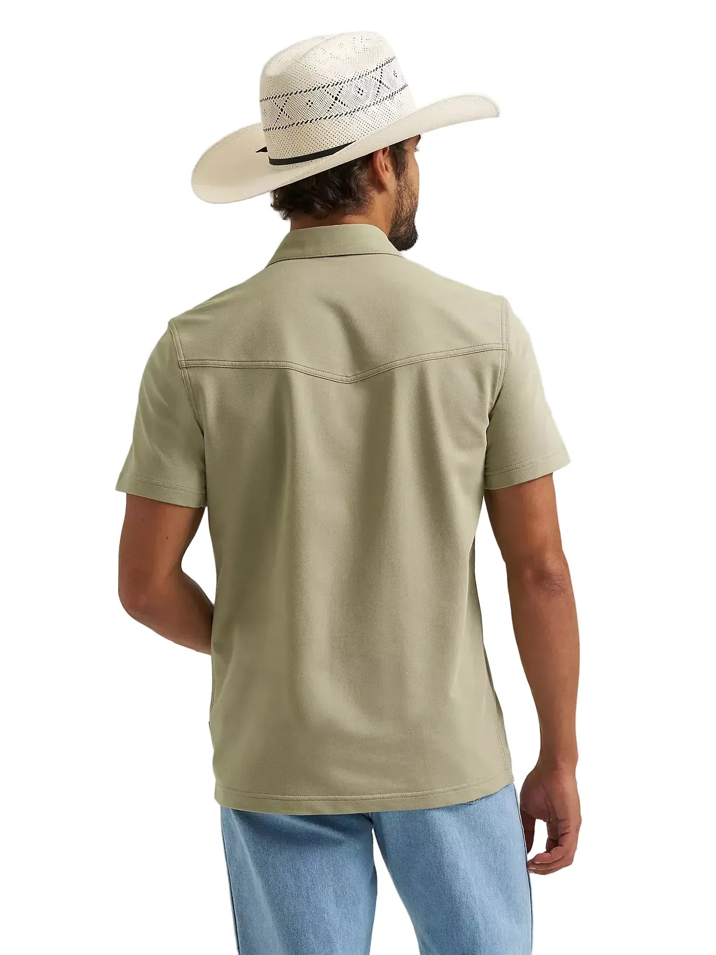 WRANGLER Shirts Wrangler Men's Green Tea All Terrain Performance Knit Shirt 112375183