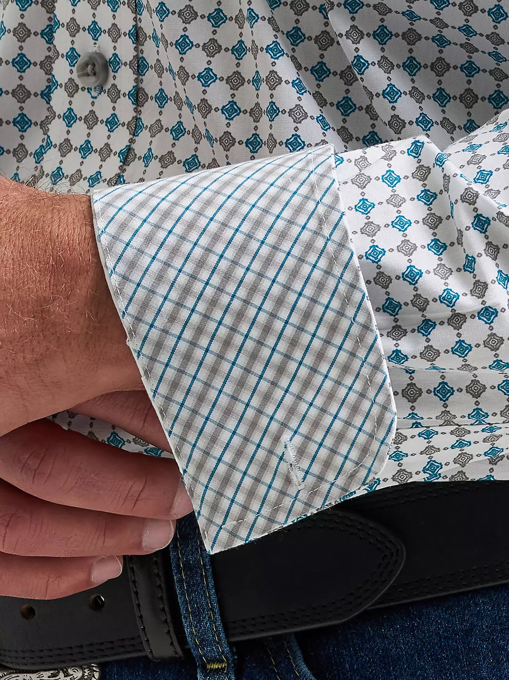 WRANGLER Shirts Wrangler Men's Harbor Teal George Strait Button Down Shirt 112381967