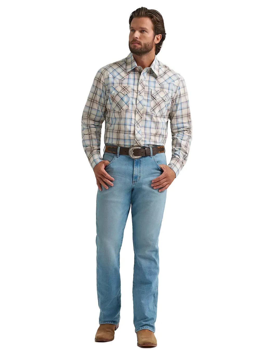 WRANGLER Shirts Wrangler Men's Historic Tan Retro Sawtooth Snap Western Shirt 112374742