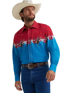 WRANGLER Shirts Wrangler Men's Horizontal Print Checotah Pearl Snap Western Shirt  112379226